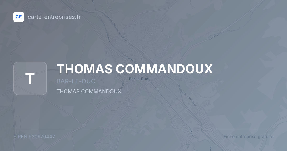 THOMAS COMMANDOUX — 930970447 — fiche entreprise
