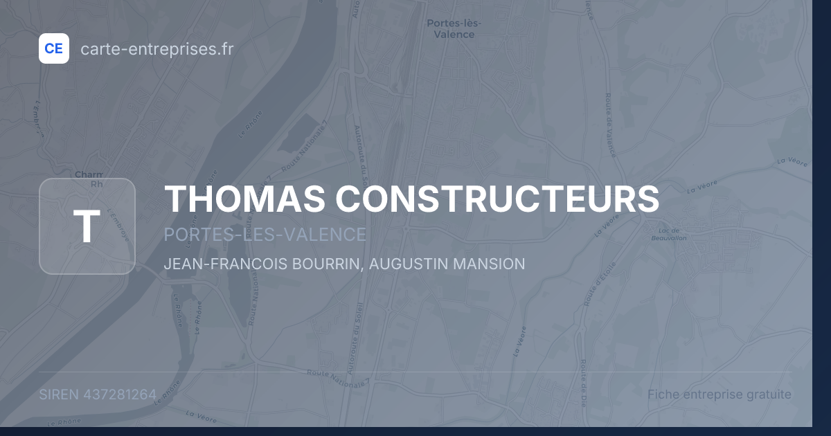 THOMAS CONSTRUCTEURS — 437281264 — fiche entreprise