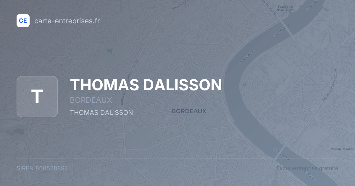 THOMAS DALISSON — 808528897 — fiche entreprise