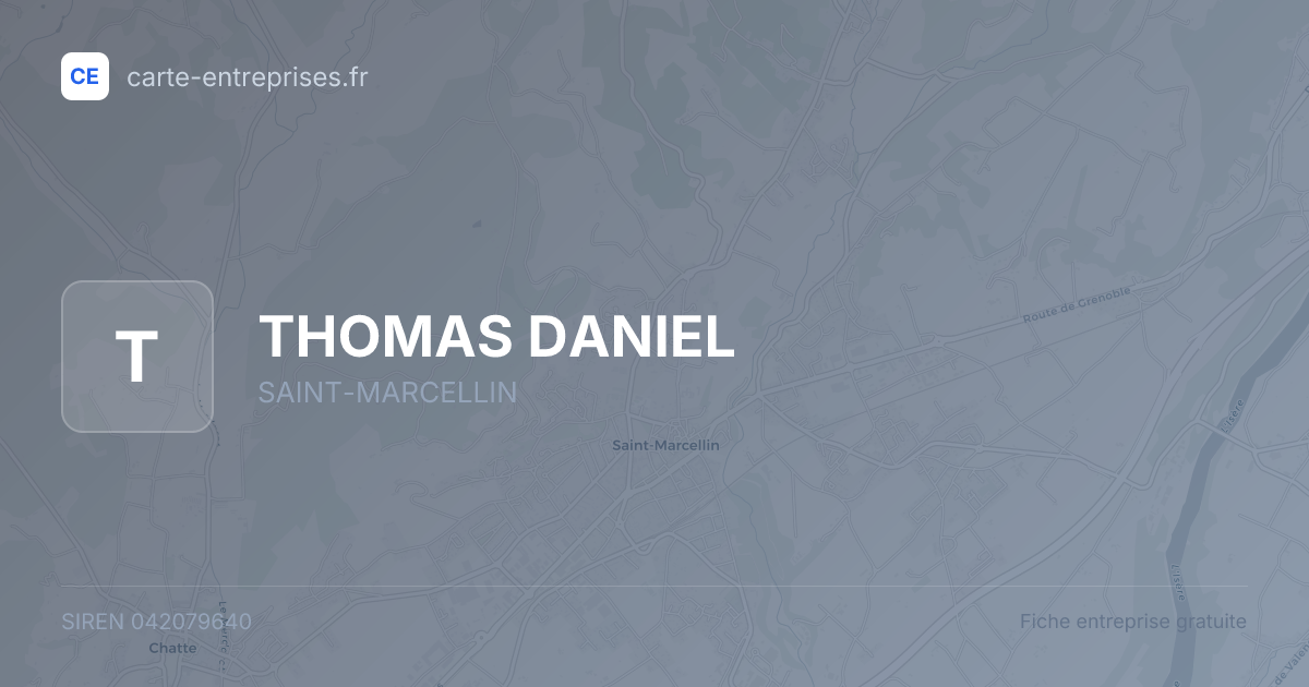 THOMAS DANIEL — 042079640 — fiche entreprise