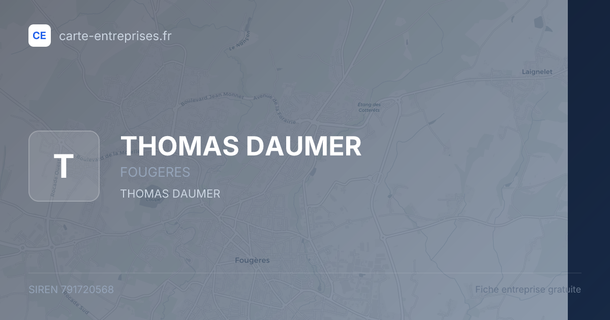 THOMAS DAUMER — 791720568 — fiche entreprise