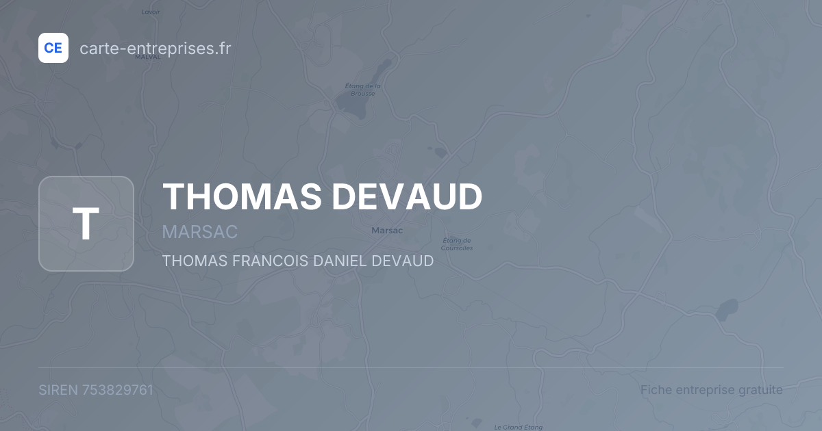 THOMAS DEVAUD — 753829761 — fiche entreprise