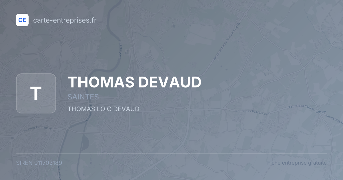 THOMAS DEVAUD — 911703189 — fiche entreprise