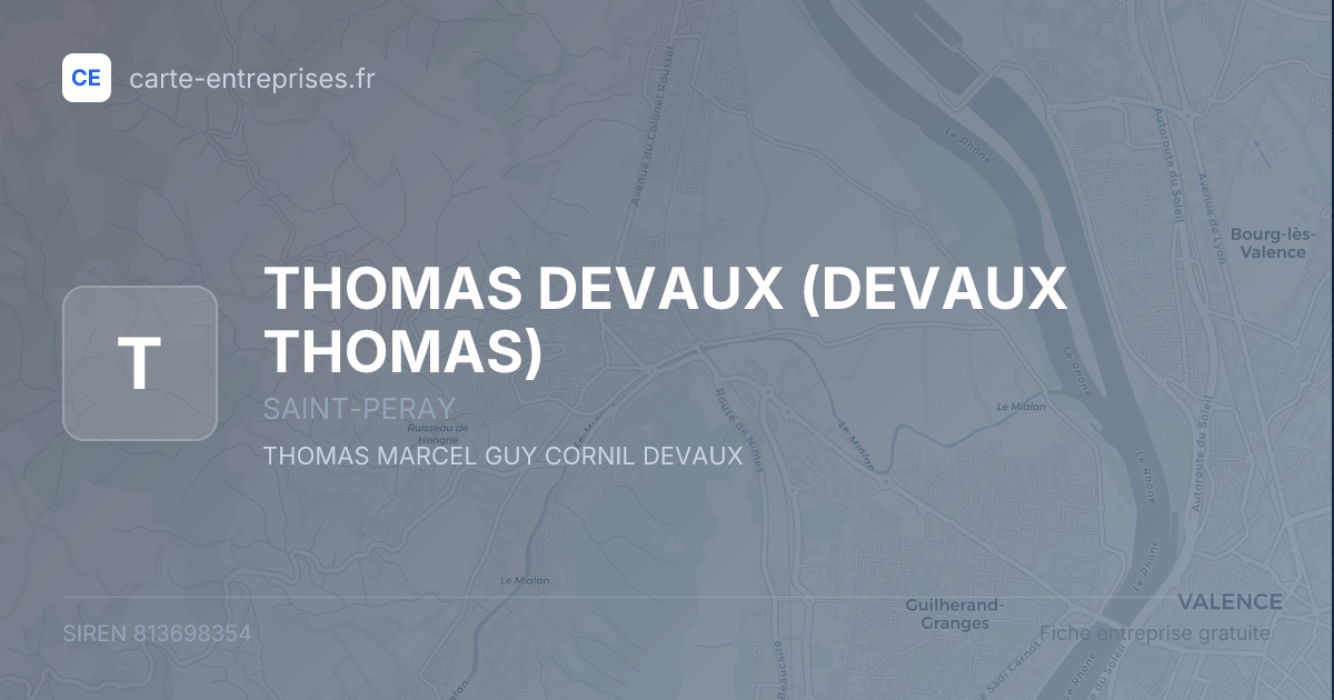 THOMAS DEVAUX (DEVAUX THOMAS) — 813698354 — fiche entreprise