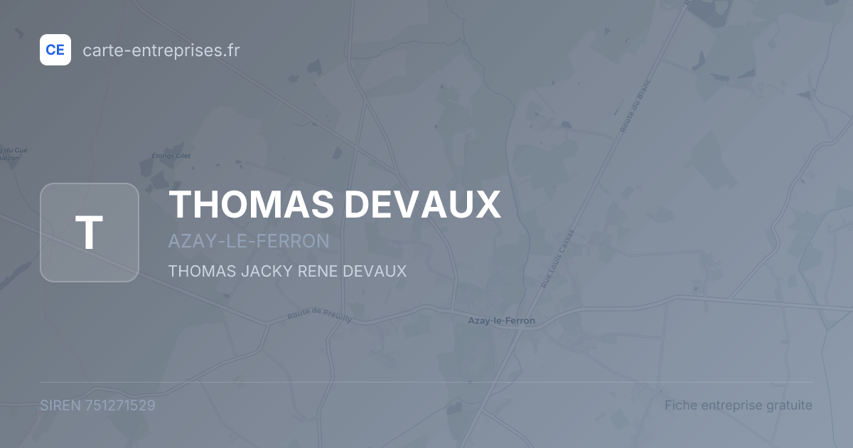 THOMAS DEVAUX — 751271529 — fiche entreprise