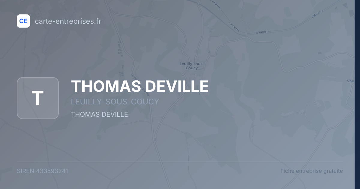 THOMAS DEVILLE — 433593241 — fiche entreprise