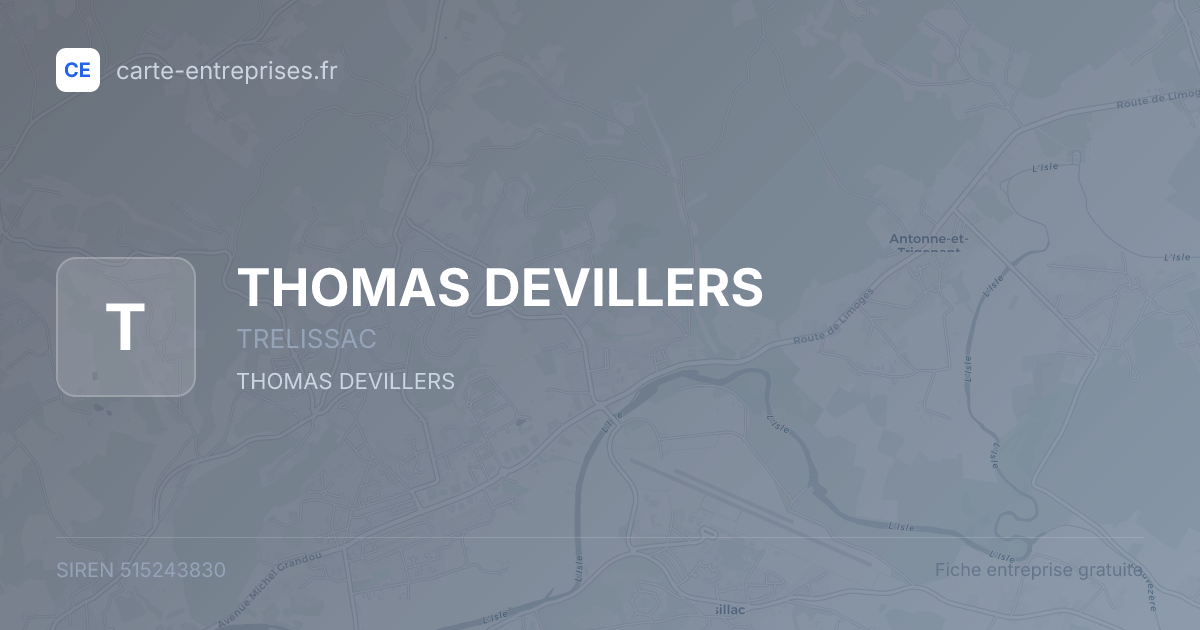 THOMAS DEVILLERS — 515243830 — fiche entreprise
