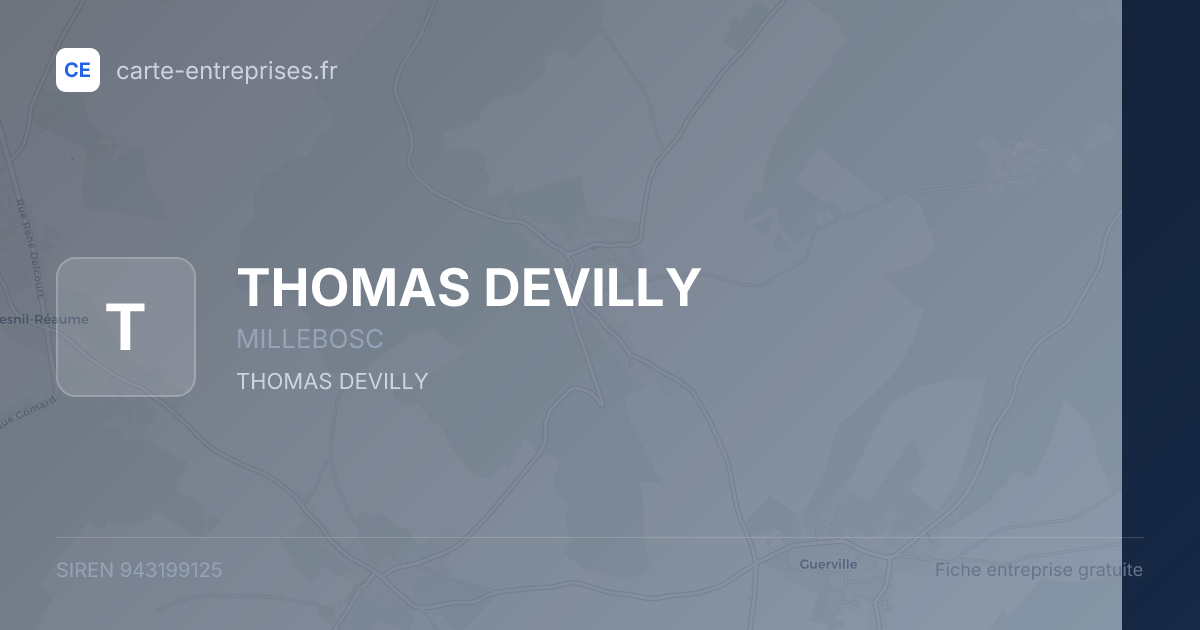 THOMAS DEVILLY — 943199125 — fiche entreprise