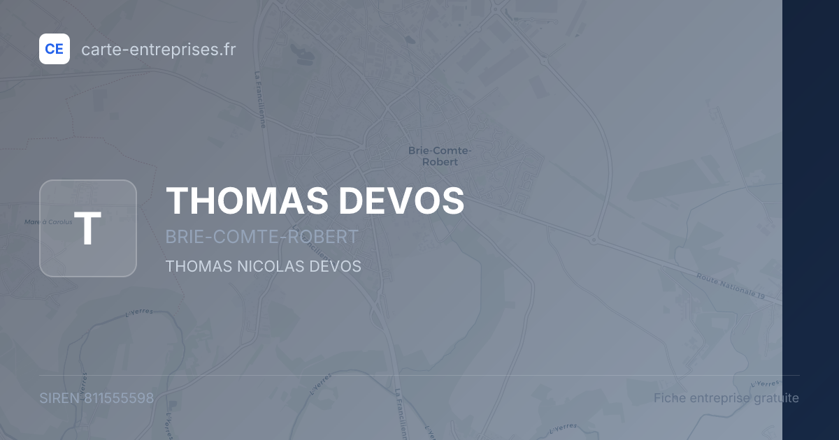 THOMAS DEVOS — 811555598 — fiche entreprise