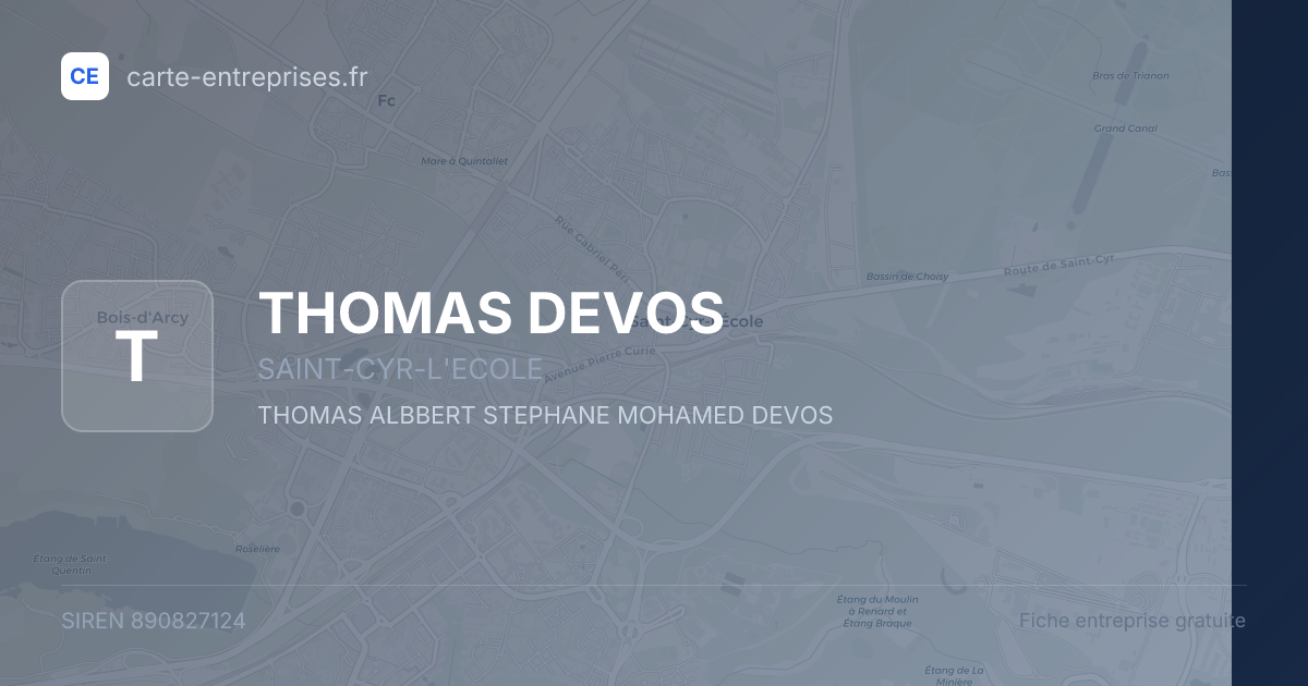THOMAS DEVOS — 890827124 — fiche entreprise