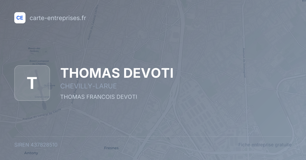 THOMAS DEVOTI — 437828510 — fiche entreprise