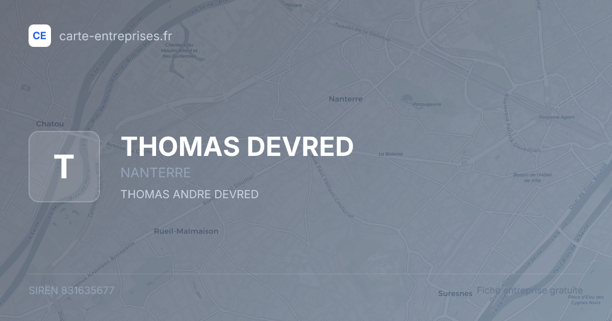 THOMAS DEVRED — 831635677 — fiche entreprise
