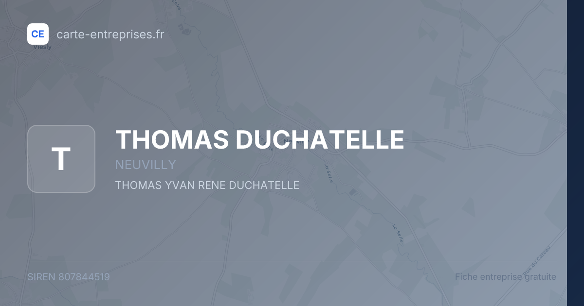 THOMAS DUCHATELLE — 807844519 — fiche entreprise