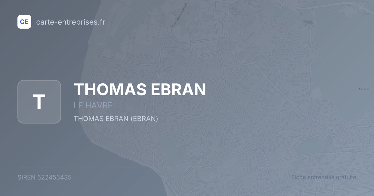 THOMAS EBRAN — 522455435 — fiche entreprise