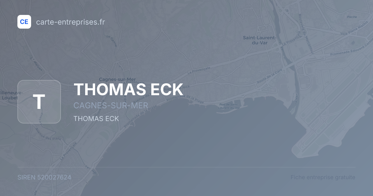 THOMAS ECK — 520027624 — fiche entreprise