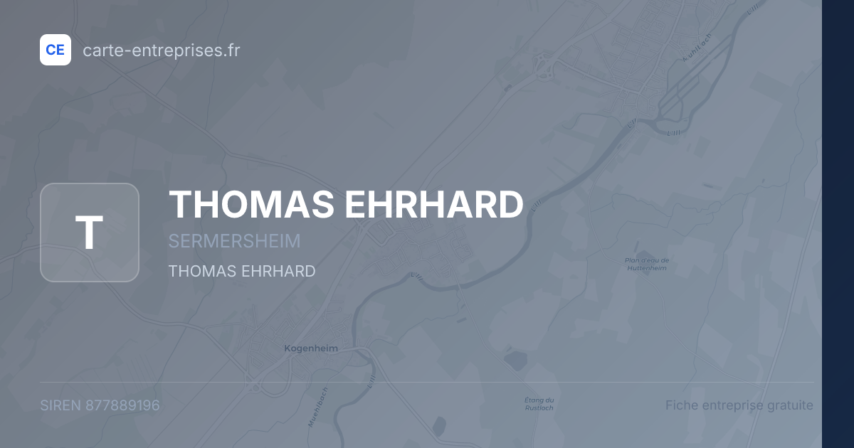 THOMAS EHRHARD — 877889196 — fiche entreprise