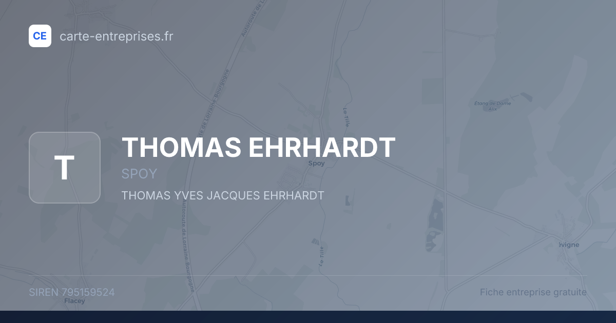 THOMAS EHRHARDT — 795159524 — fiche entreprise