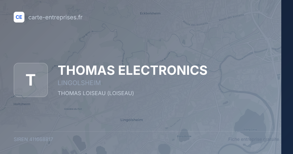 THOMAS ELECTRONICS — 411668817 — fiche entreprise