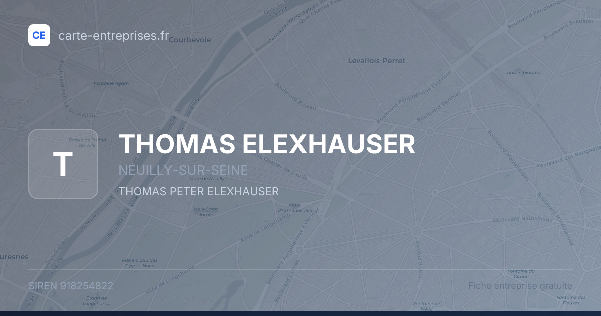 THOMAS ELEXHAUSER — 918254822 — fiche entreprise