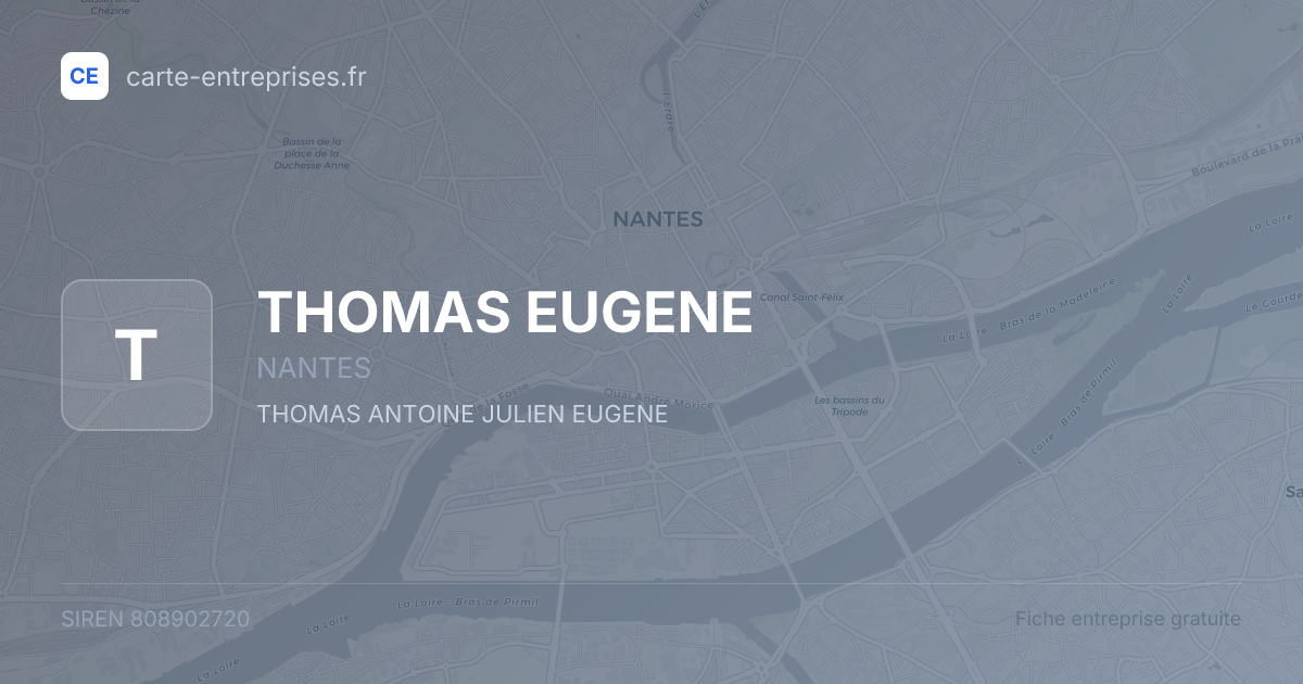 THOMAS EUGENE — 808902720 — fiche entreprise