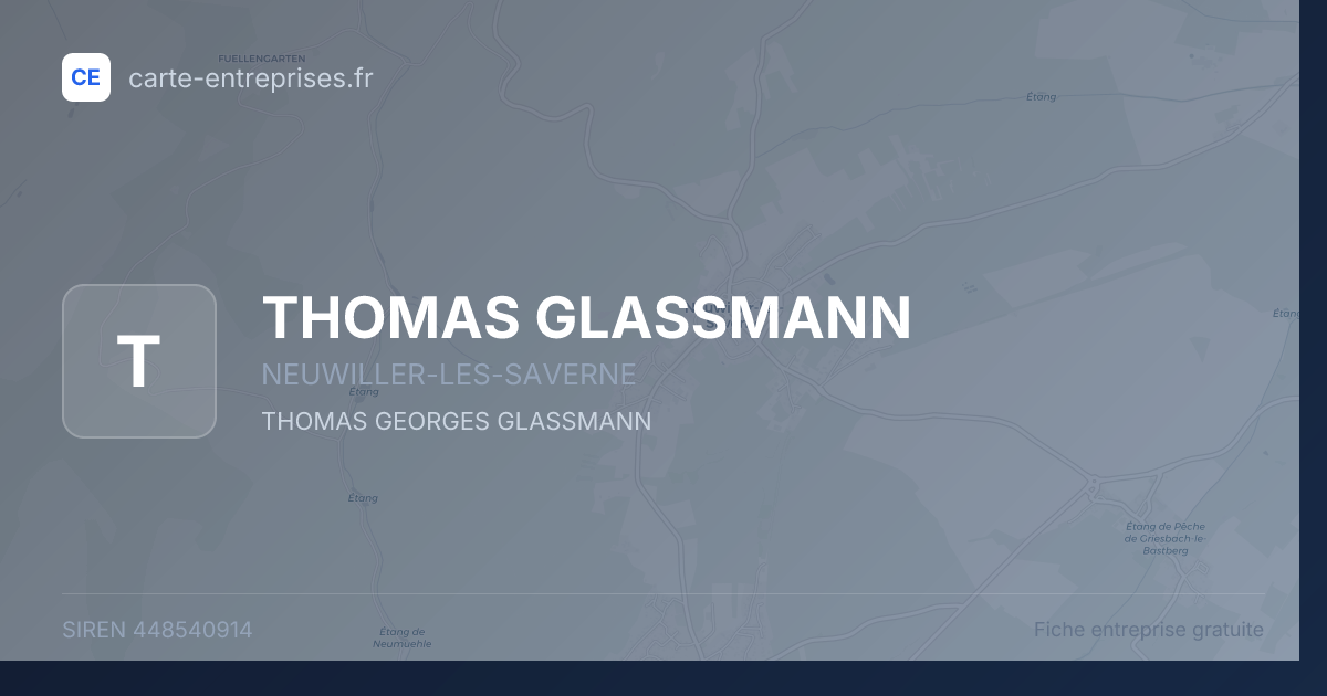 THOMAS GLASSMANN — 448540914 — fiche entreprise