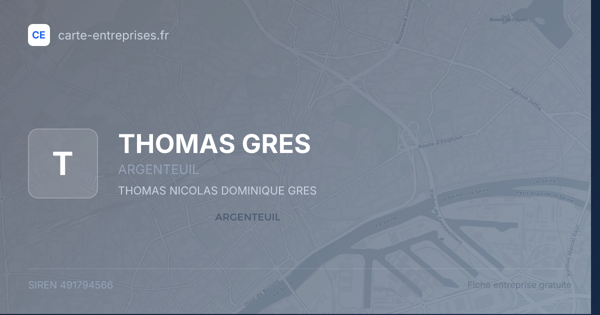 THOMAS GRES — 491794566 — fiche entreprise