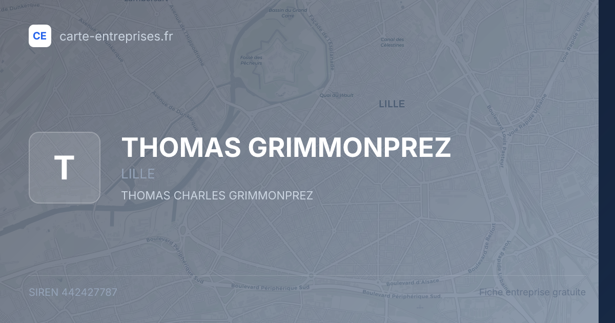 THOMAS GRIMMONPREZ — 442427787 — fiche entreprise