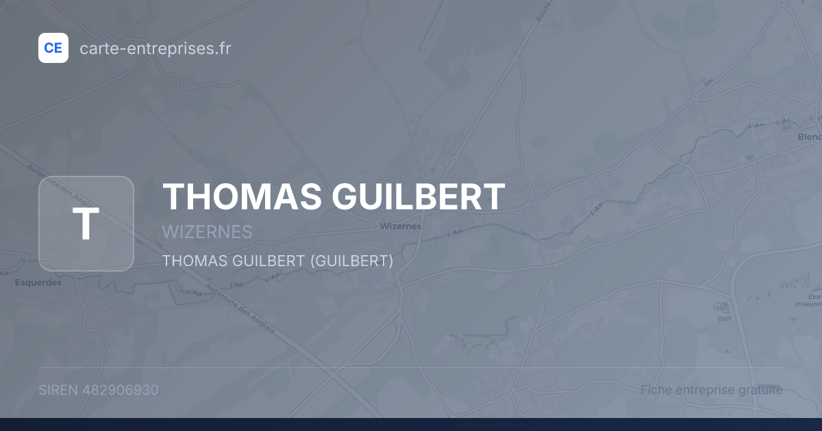 THOMAS GUILBERT — 482906930 — fiche entreprise