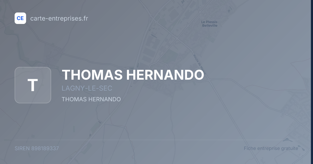 THOMAS HERNANDO — 898189337 — fiche entreprise