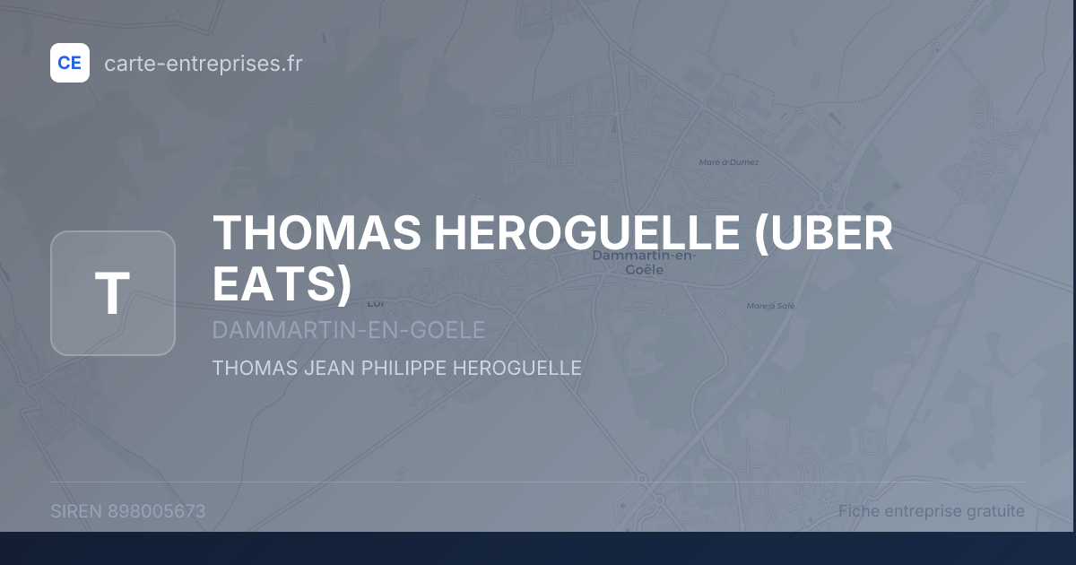 THOMAS HEROGUELLE (UBER EATS) — 898005673 — fiche entreprise