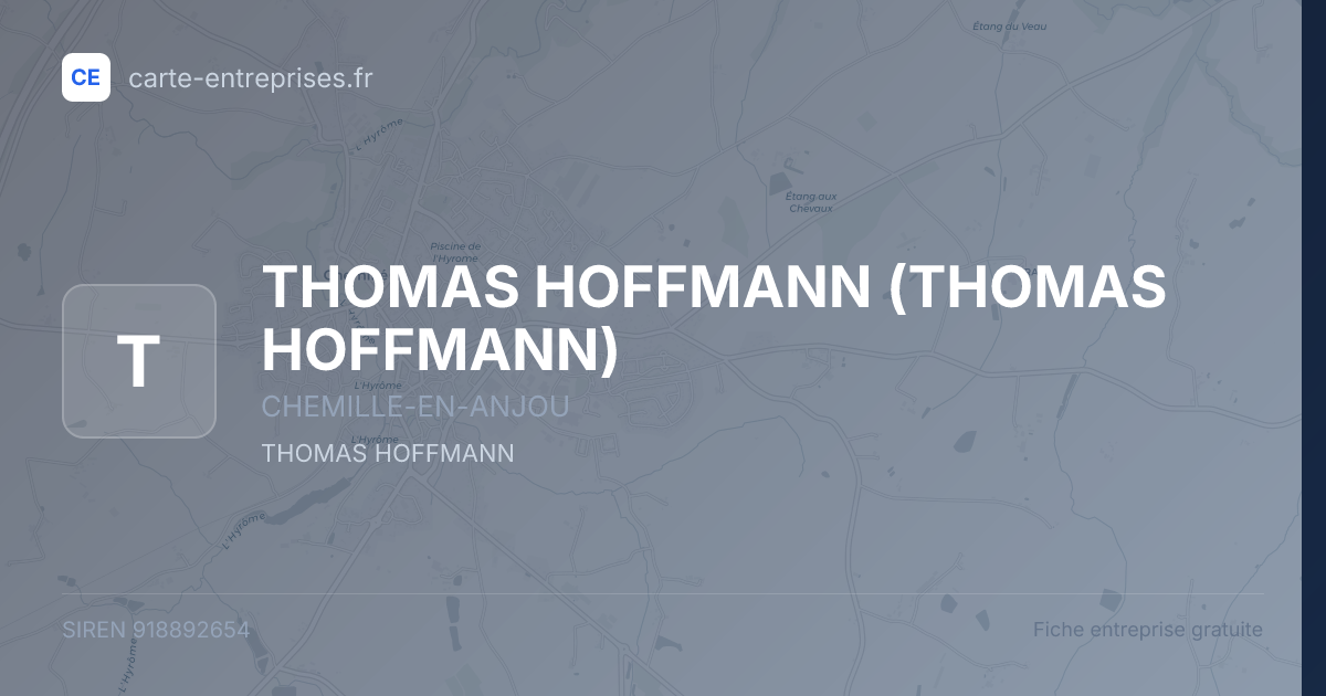 THOMAS HOFFMANN — 918892654 — fiche entreprise