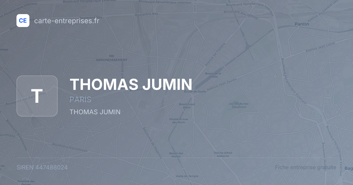 THOMAS JUMIN — 447488024 — fiche entreprise