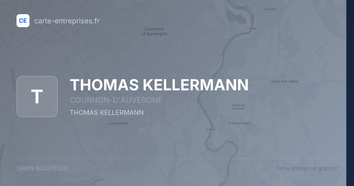 THOMAS KELLERMANN — 800278525 — fiche entreprise