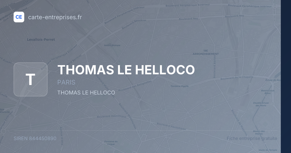 THOMAS LE HELLOCO — 844450890 — fiche entreprise