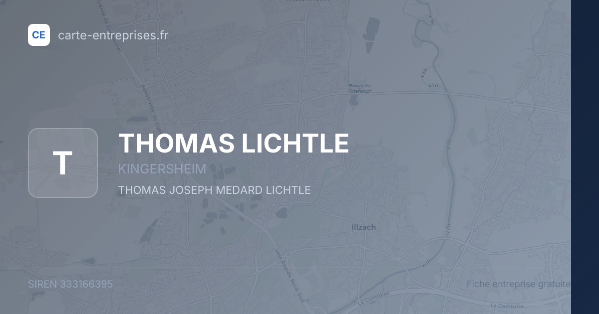 THOMAS LICHTLE — 333166395 — fiche entreprise