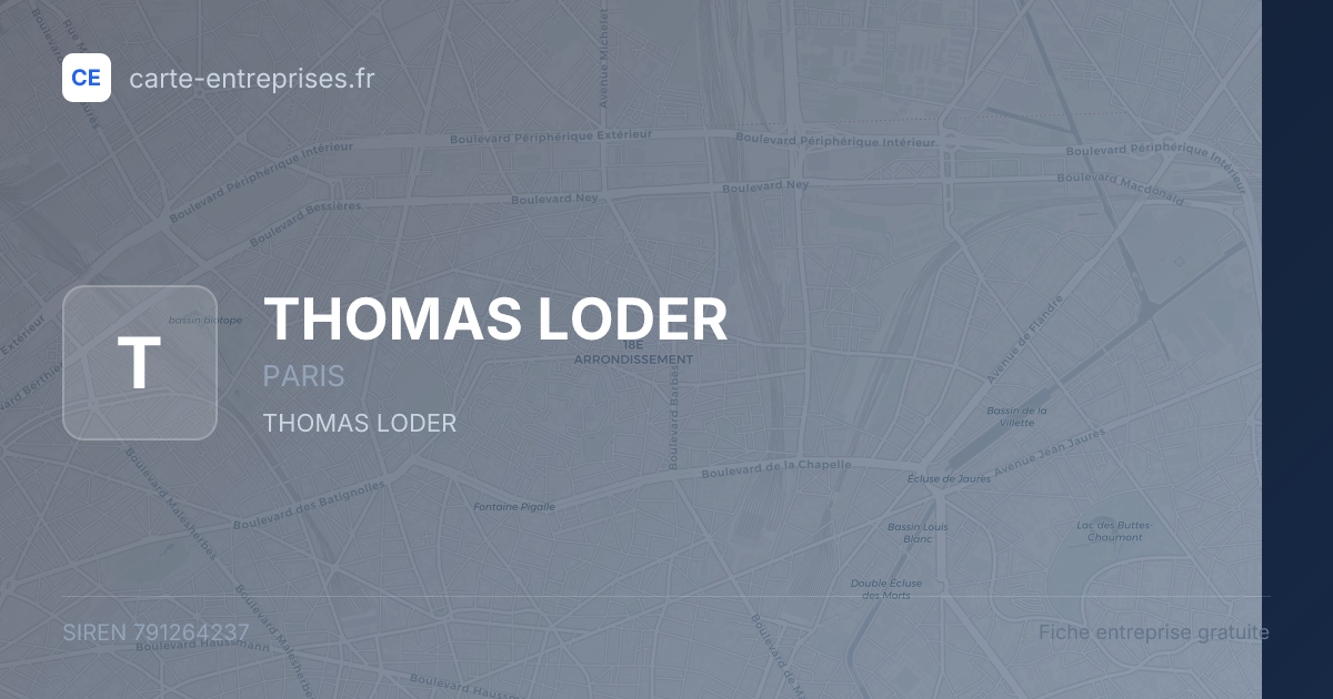 THOMAS LODER — 791264237 — fiche entreprise