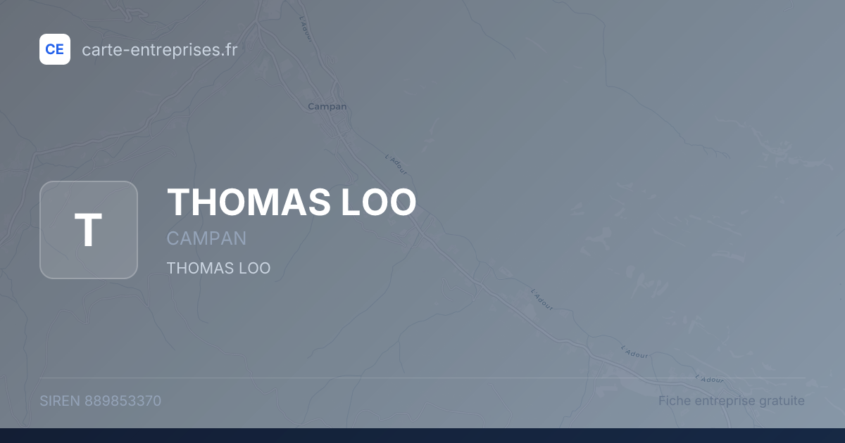 THOMAS LOO — 889853370 — fiche entreprise