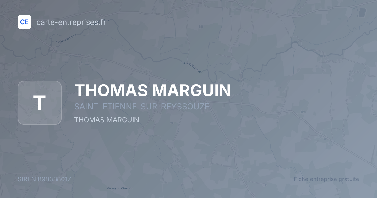 THOMAS MARGUIN — 898338017 — fiche entreprise