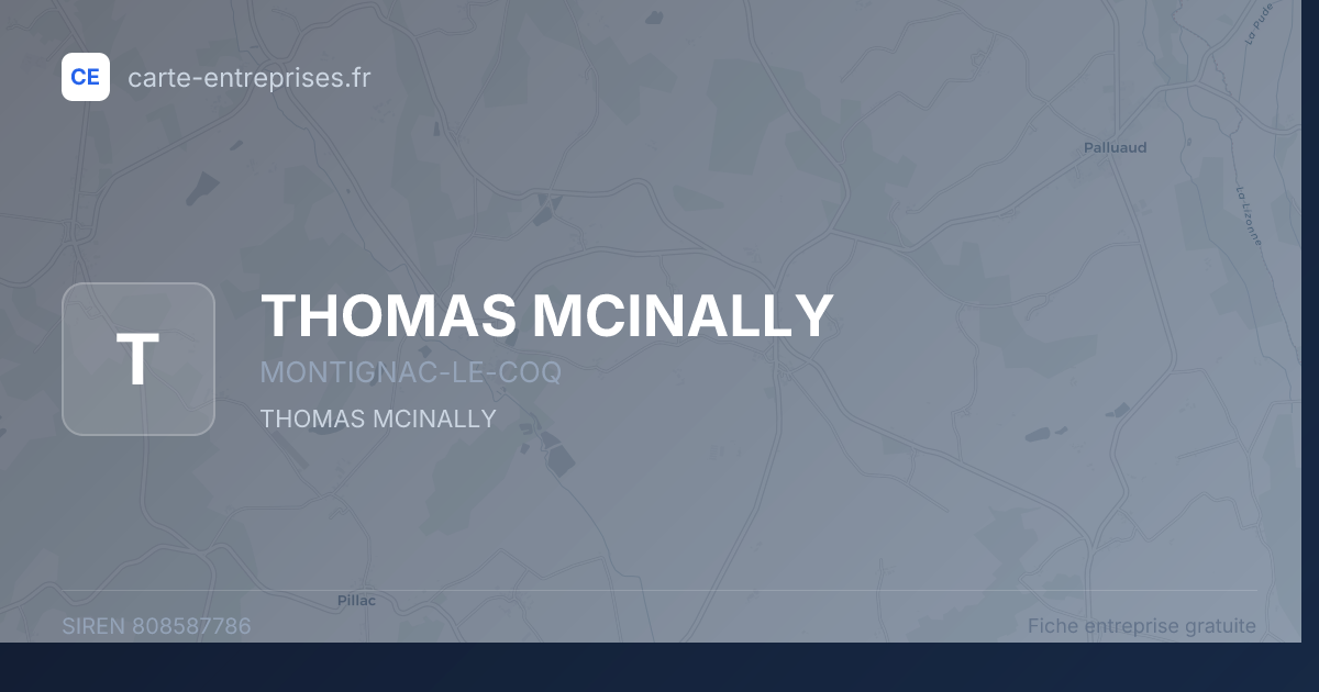 THOMAS MCINALLY — 808587786 — fiche entreprise