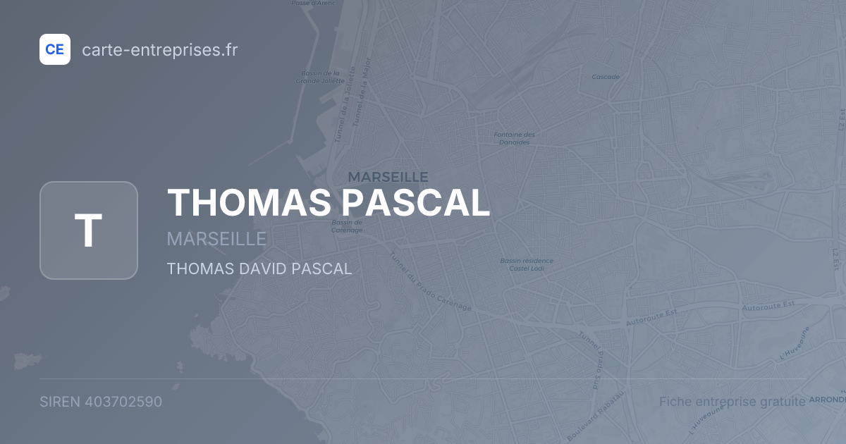 THOMAS PASCAL — 403702590 — fiche entreprise