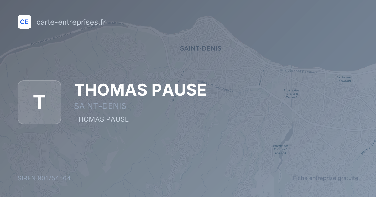 THOMAS PAUSE — 901754564 — fiche entreprise