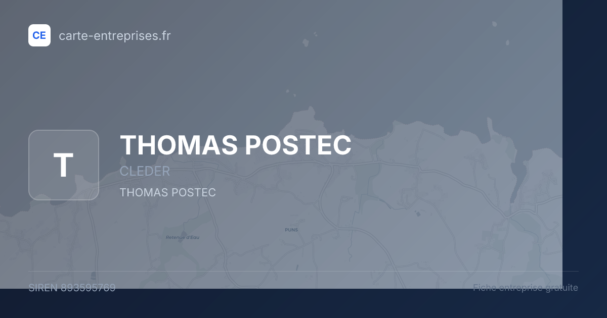 THOMAS POSTEC — 893595769 — fiche entreprise