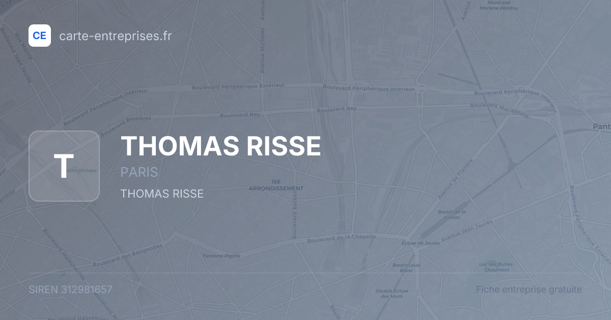 THOMAS RISSE — 312981657 — fiche entreprise