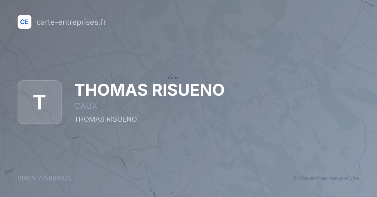 THOMAS RISUENO — 775989825 — fiche entreprise