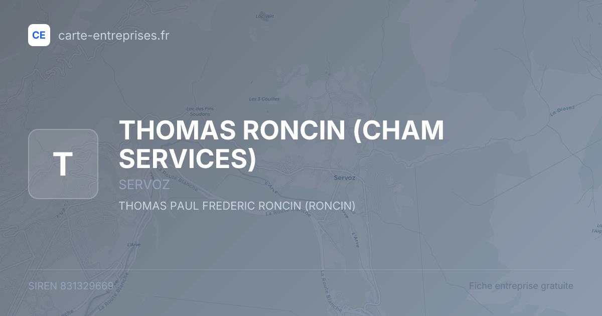 THOMAS RONCIN (CHAM SERVICES) — 831329669 — fiche entreprise