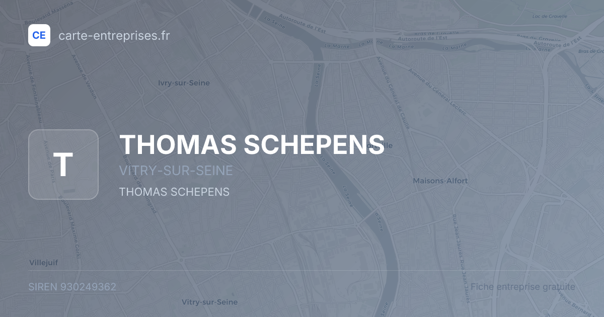 THOMAS SCHEPENS — 930249362 — fiche entreprise