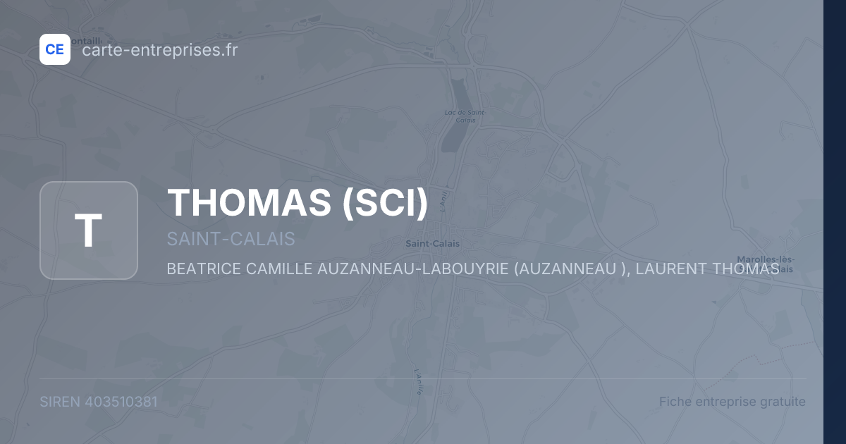 THOMAS (SCI) — 403510381 — fiche entreprise