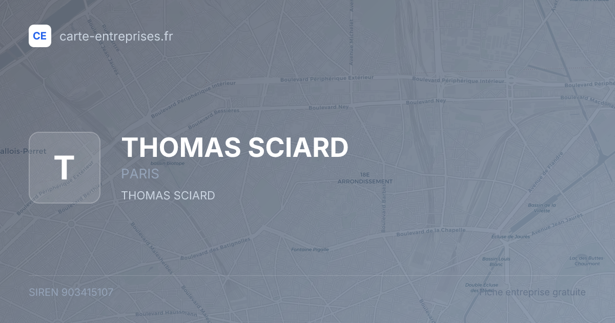 THOMAS SCIARD — 903415107 — fiche entreprise