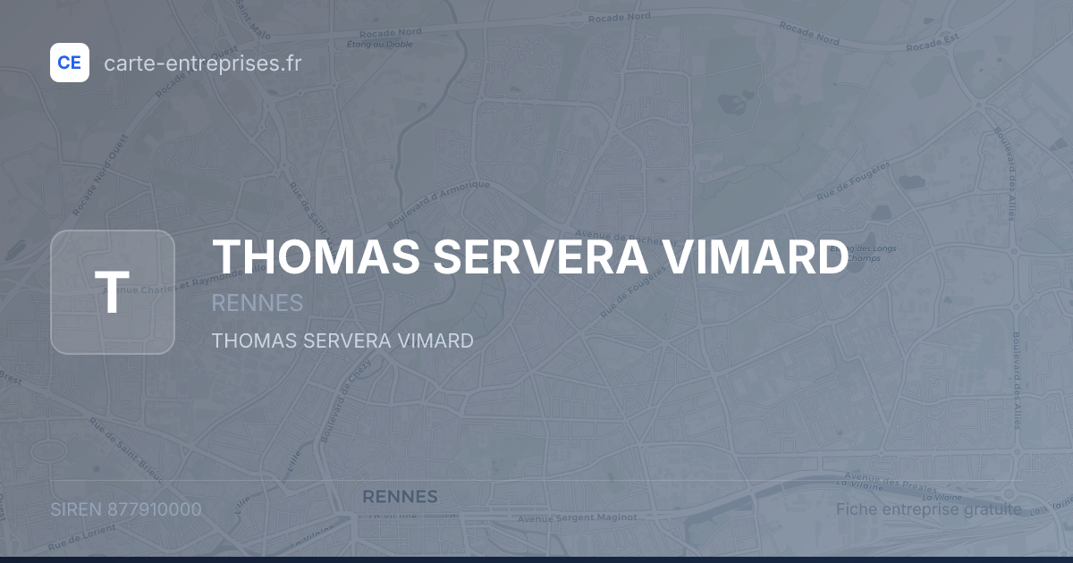 THOMAS SERVERA VIMARD — 877910000 — fiche entreprise