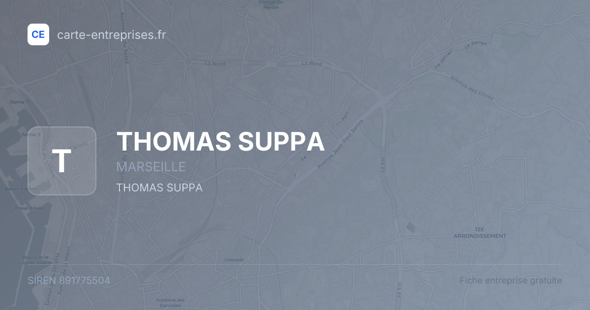 THOMAS SUPPA — 891775504 — fiche entreprise